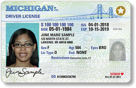 Identification Card Michigan State Id Number Location